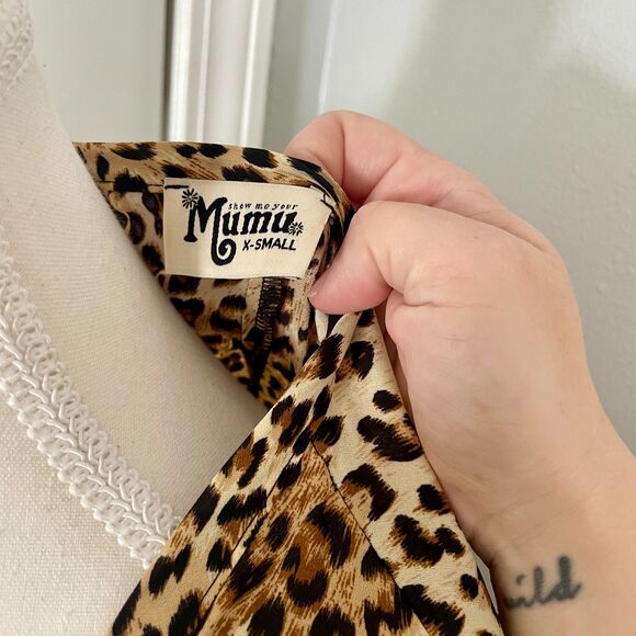 Show Me Your MuMu Jordana Cape Leopard Long Duster Cardigan Coverup Kimono - XS - Picture 5 of 8